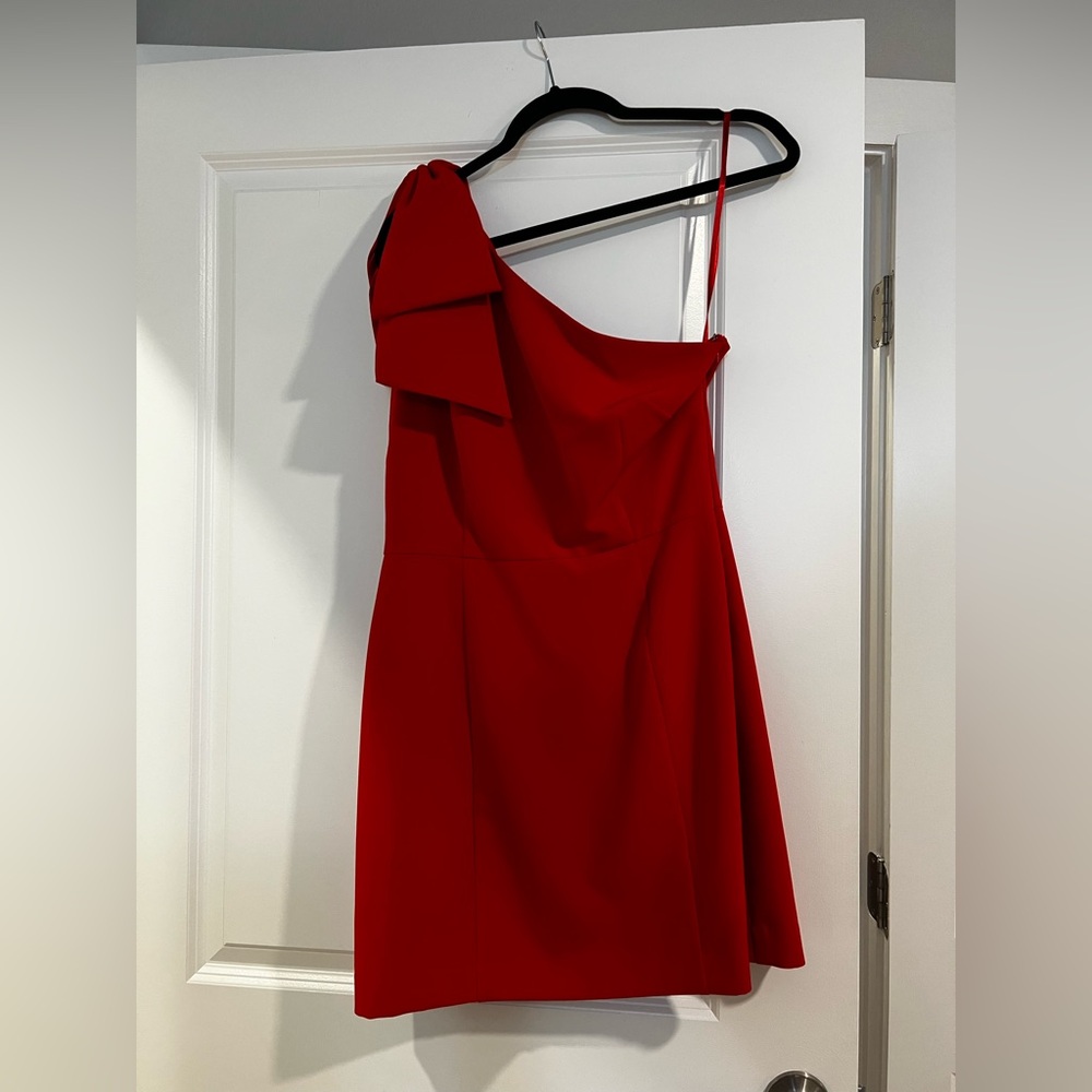 Gianni Bini Red NWT One Shoulder Cocktail Dress - Picture 1 of 6